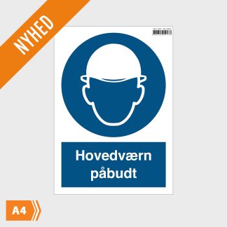 Påbudsskilt - Hovedværn - A4 - Nyhed