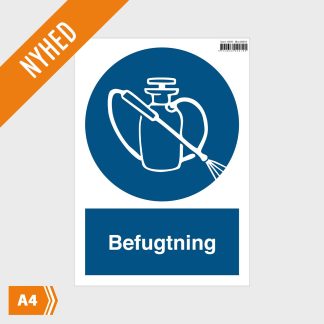 Påbudsskilt - Befugtning - A4 - Nyhed