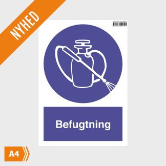 Påbudsskilt - Befugtning - A4 - Nyhed