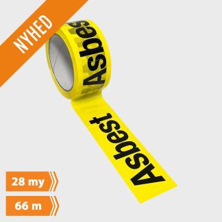 Faretape Asbest - 66m - 28 my - Nyhed